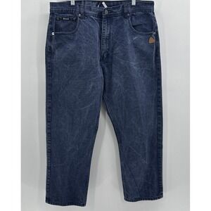 Akdmks Jeans Y2K Blue Size 36x30 Skater Hip Hop Stash Pocket Acid Wash Baggy 90s